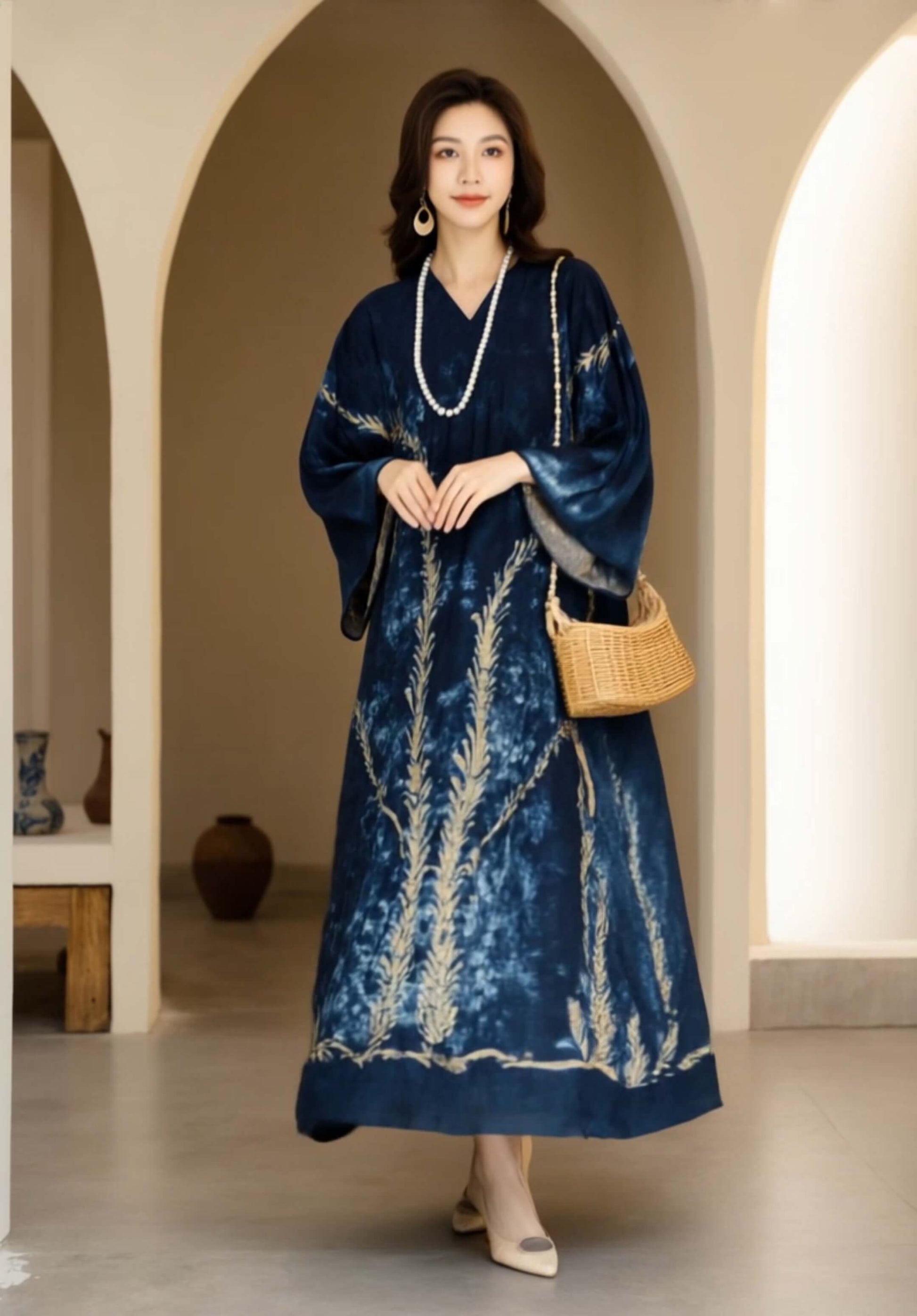 Women's Fusion Batik Dress - Seagrass 2