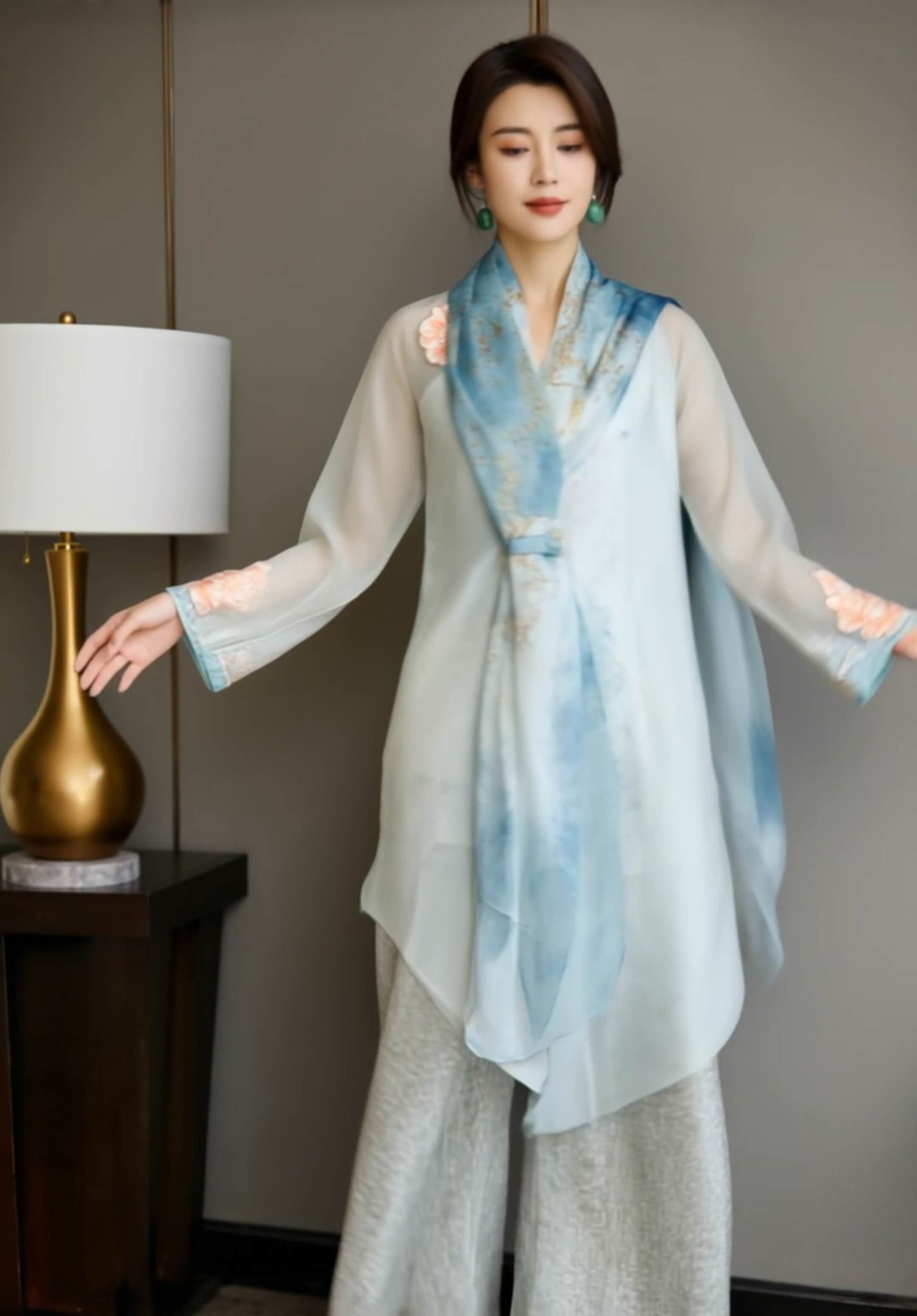 Women's Fusion Batik Kebaya Set - Lotus by the Pond 2