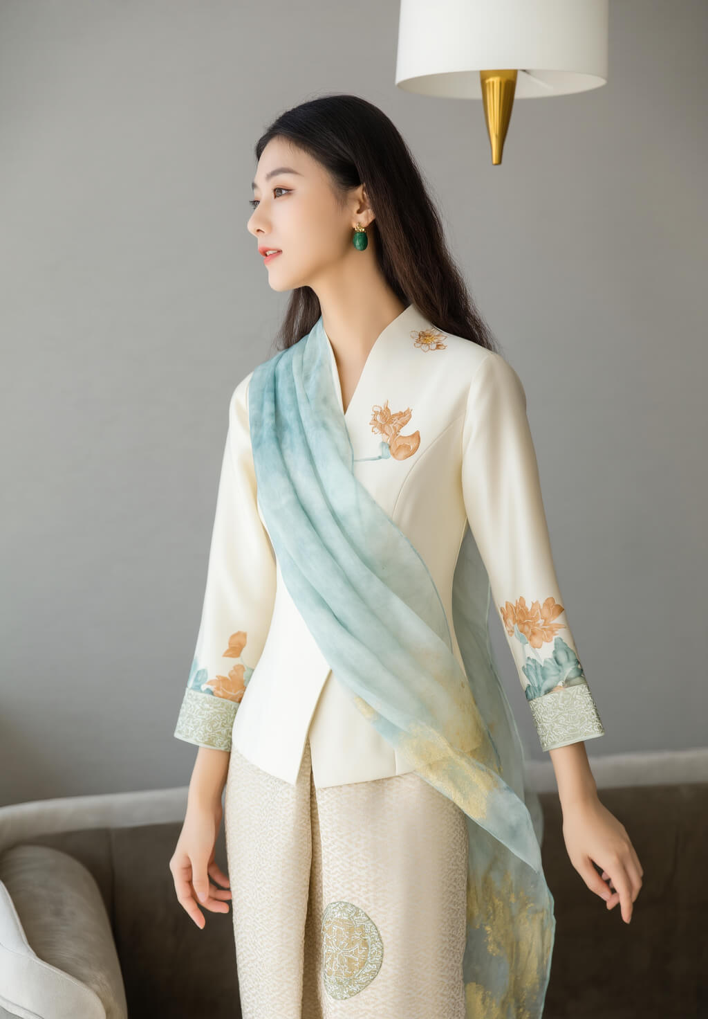 Women's Fusion Batik Kebaya Set - Whispers of Dawn 2