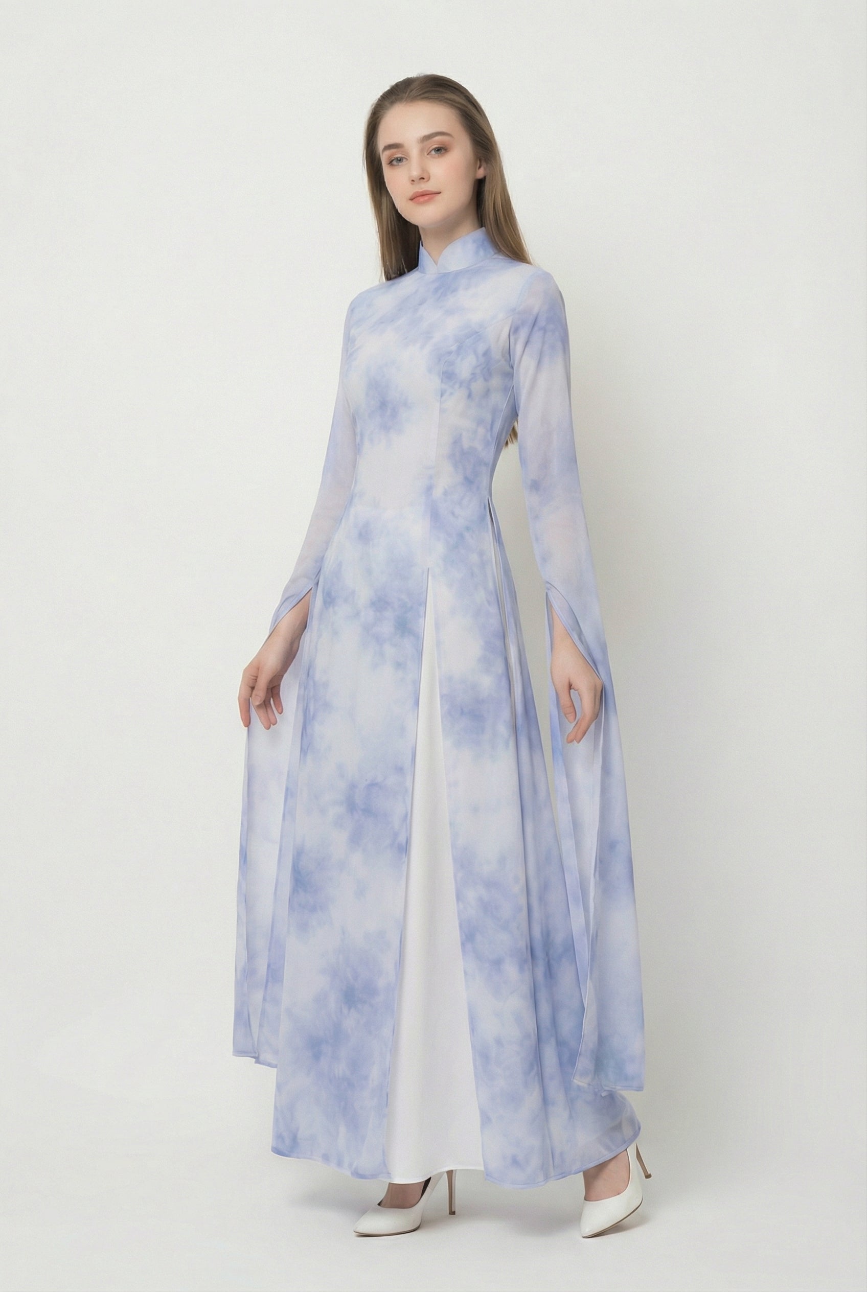 Womens Fusion Batik Dress - Lavender Princess