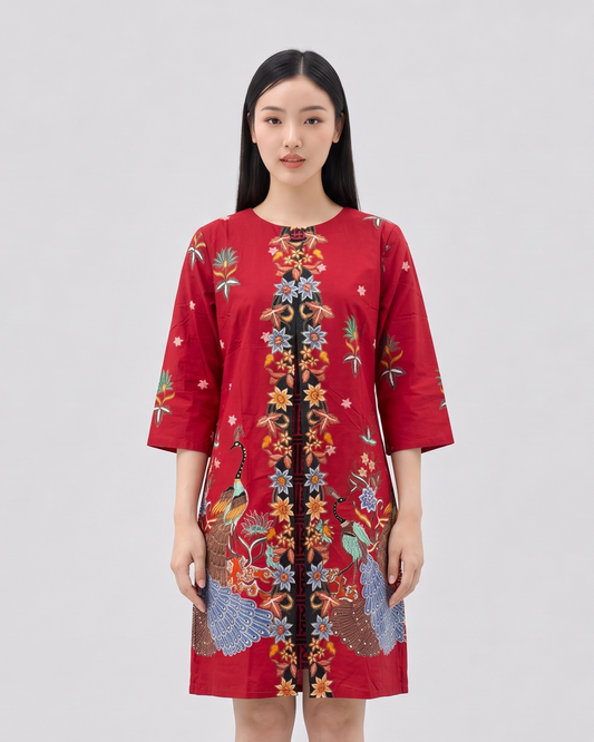 Women's Batik Kimono Dress - Phoenix Prosperity