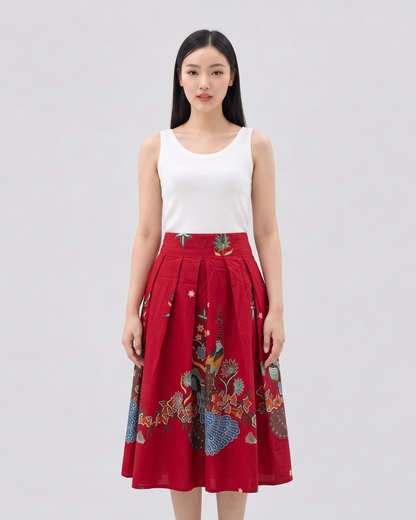 Women's Batik A-line Skirt - Phoenix Prosperity