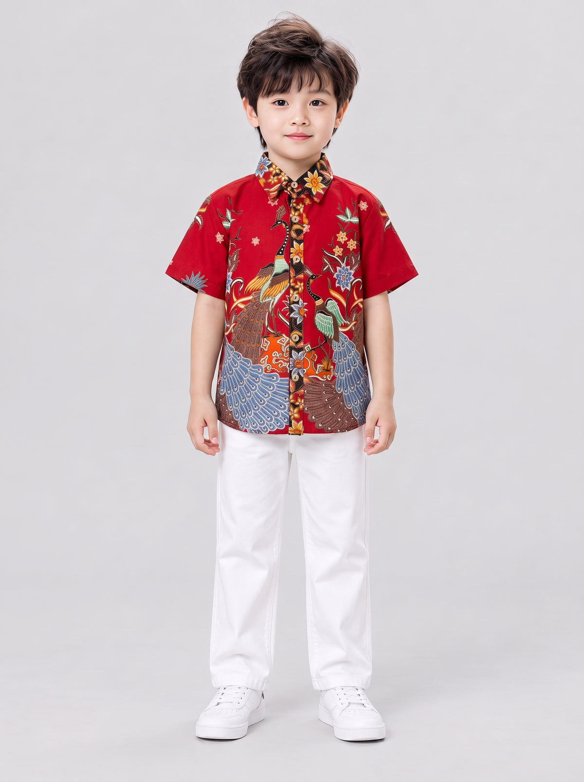 Kid's Batik Shirt - Phoenix Prosperity