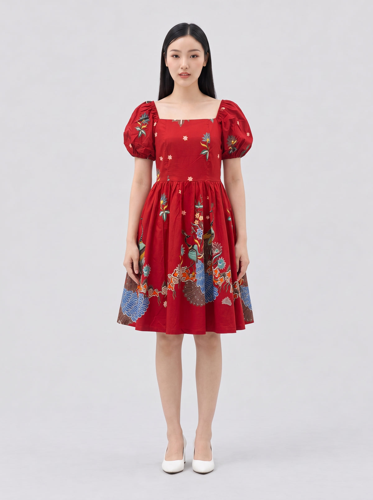 Women's Puff Sleeve Dress - Phoenix Prosperity