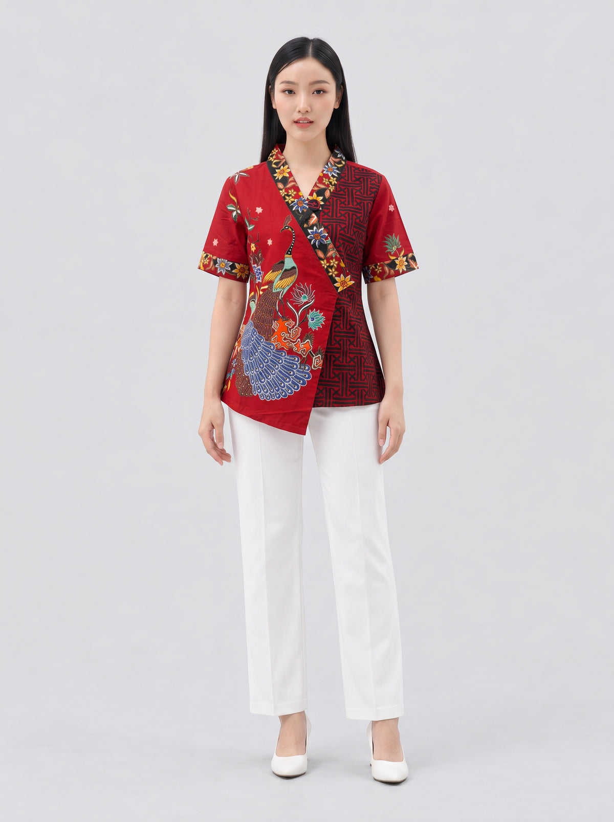 Women's Batik Kimono - Phoenix Prosperity