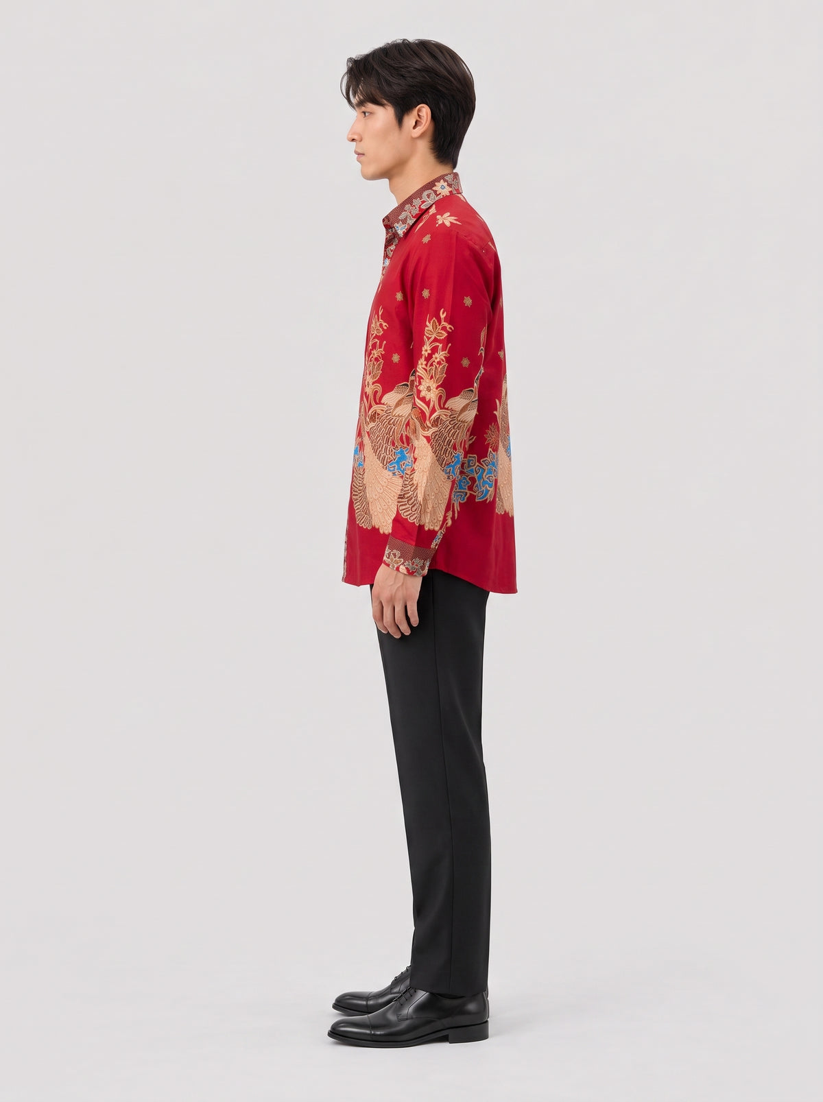 Men's Batik Shirt - Phoenix Prosperity | Long Sleeves