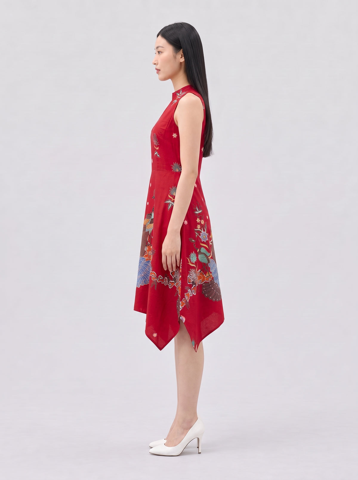 Women's Batik Handkerchief Hem Dress - Phoenix Prosperity