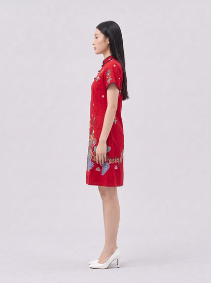 Women's Batik Cheongsam - Phoenix Prosperity