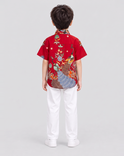 Kid's Batik Shirt - Phoenix Prosperity