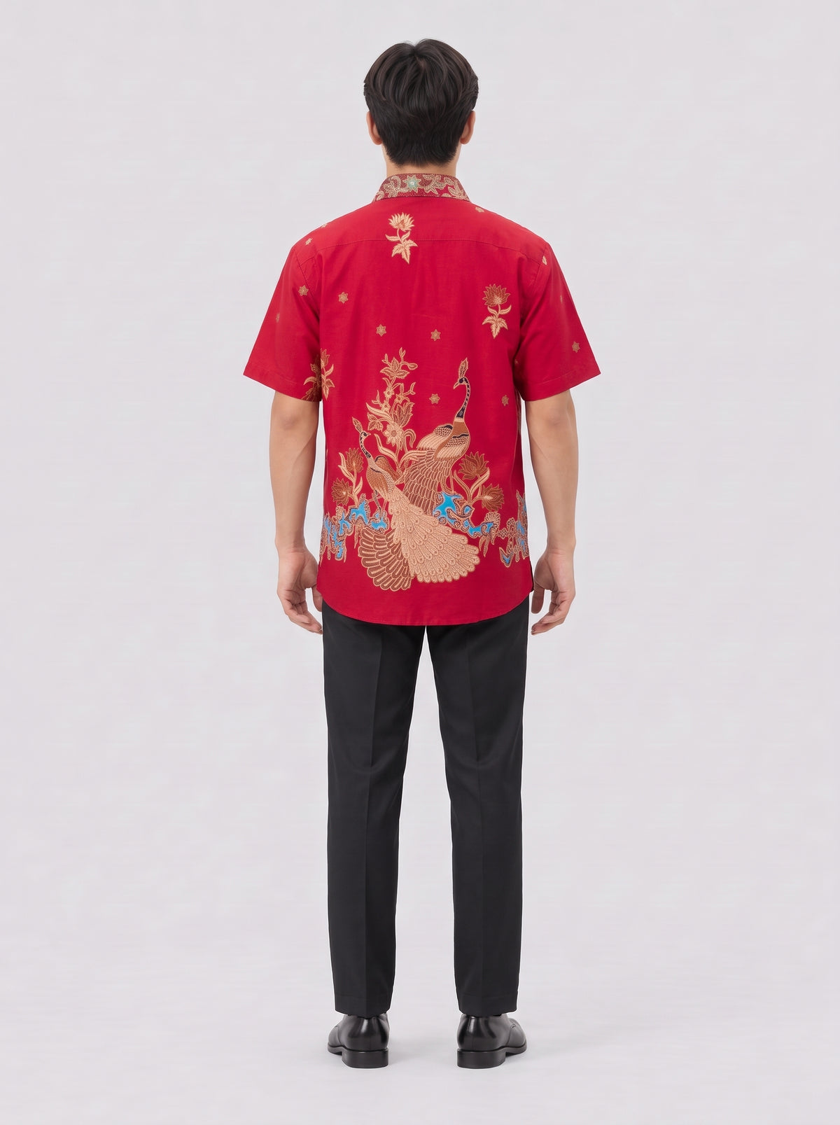 Men's Batik Shirt - Phoenix Prosperity | Short Sleeves