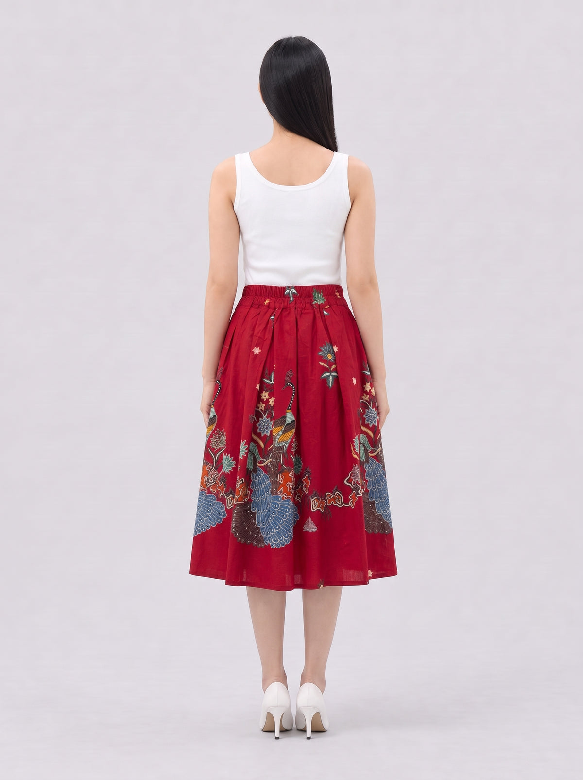 Women's Batik A-line Skirt - Phoenix Prosperity
