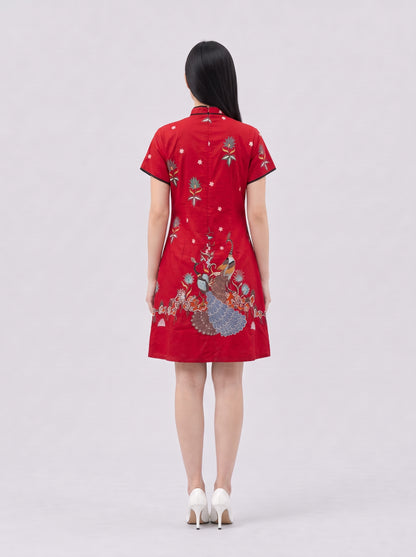 Women's Batik Cheongsam - Phoenix Prosperity