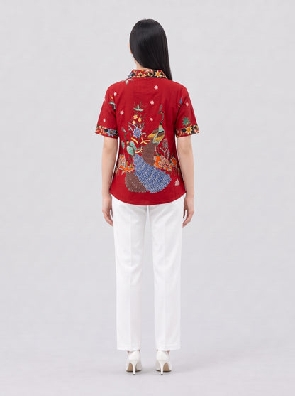 Women's Batik Kimono - Phoenix Prosperity