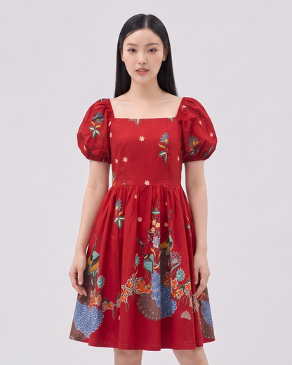 Women's Puff Sleeve Dress - Phoenix Prosperity