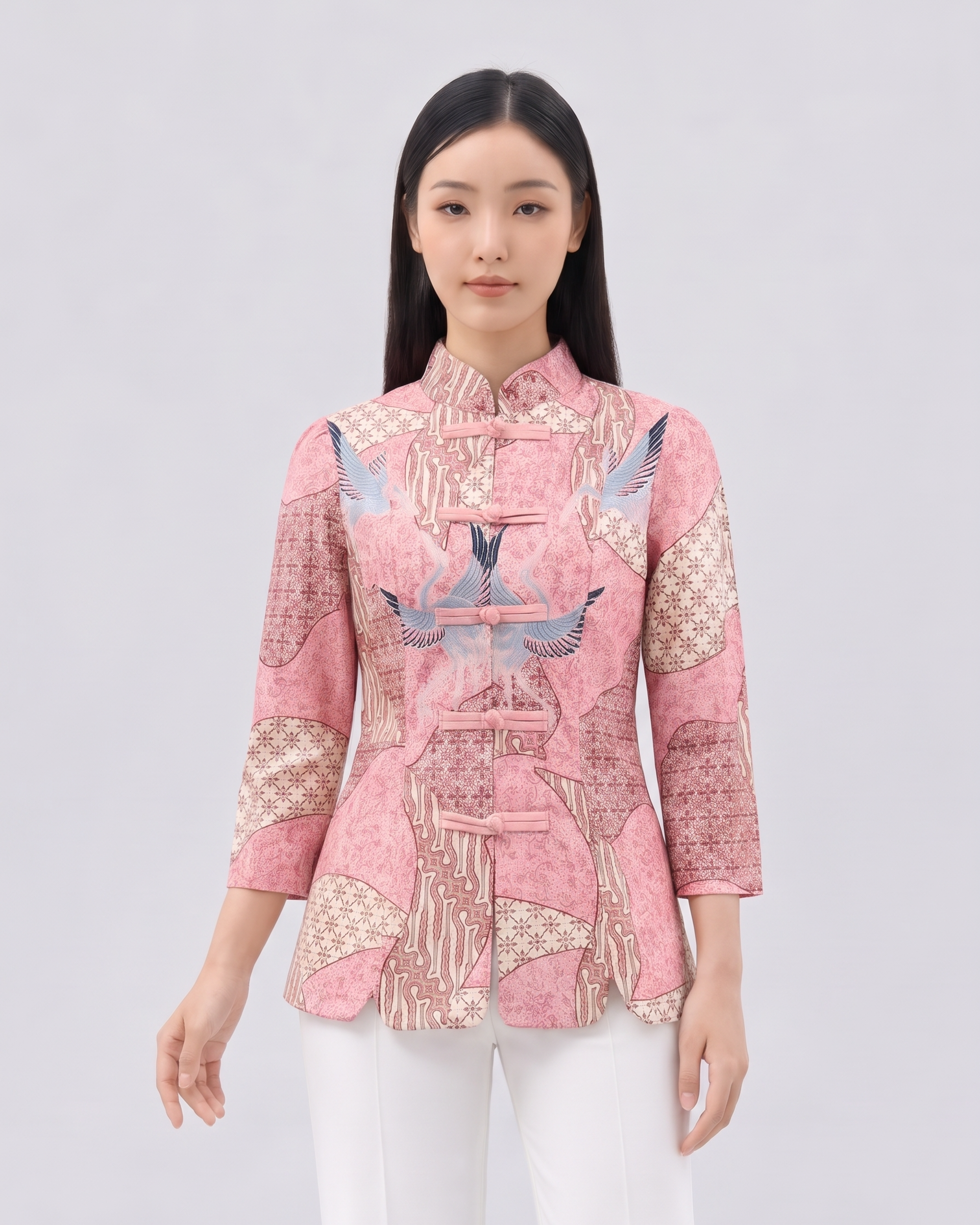 Women’s Batik Tang Suit – Prosperity in Bloom | Pink