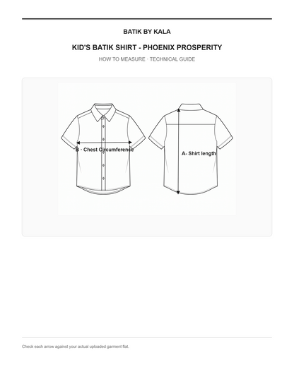 Kid's Batik Shirt - Phoenix Prosperity