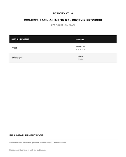 Women's Batik A-line Skirt - Phoenix Prosperity