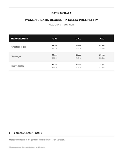 Women's Batik Blouse - Phoenix Prosperity