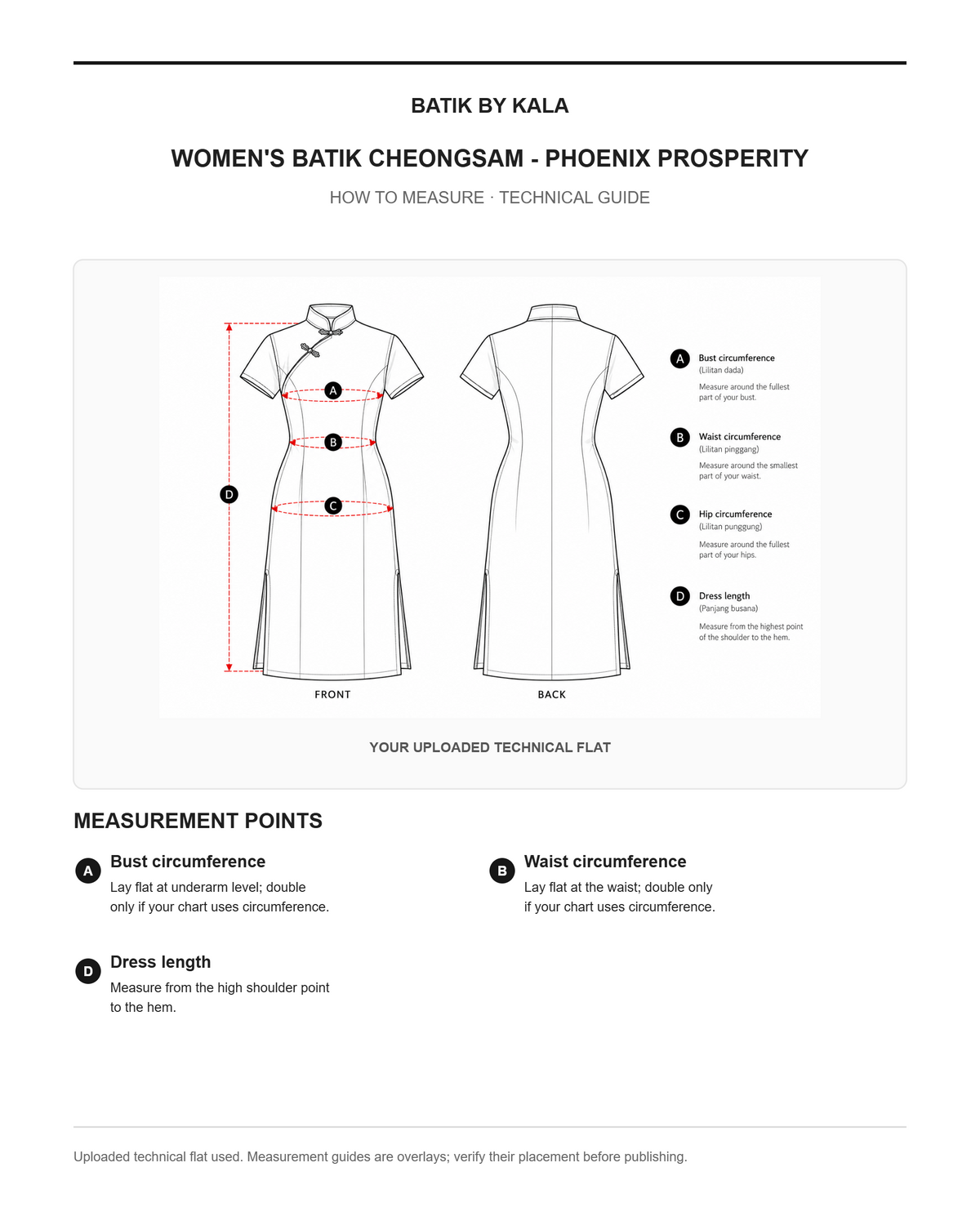 Women's Batik Cheongsam - Phoenix Prosperity