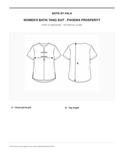 Women's Batik Tang Suit - Phoenix Prosperity