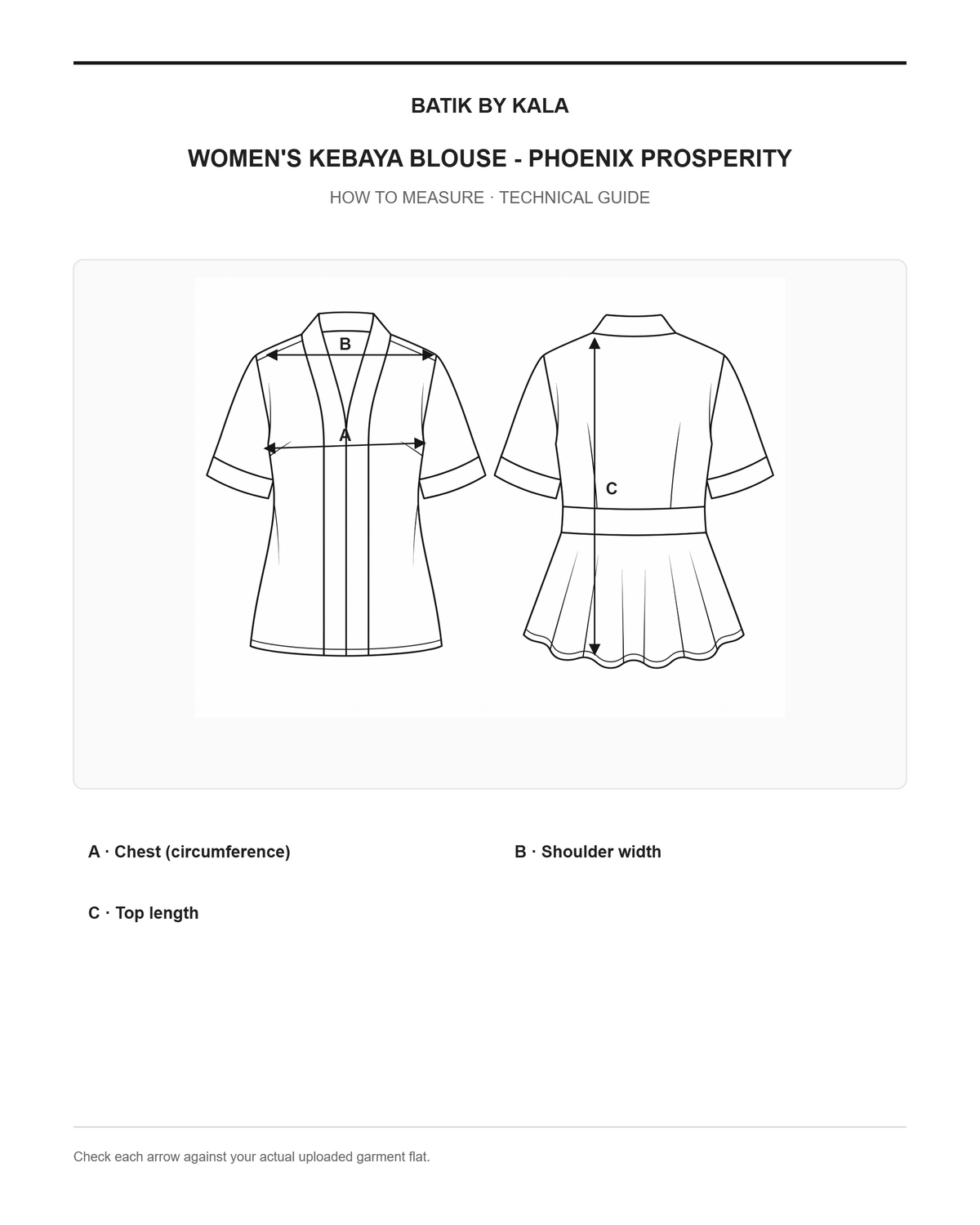 Women's Kebaya Blouse - Phoenix Prosperity