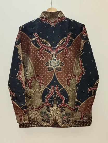 Men's Batik Shirt - Graceful Floral | Long Sleeves