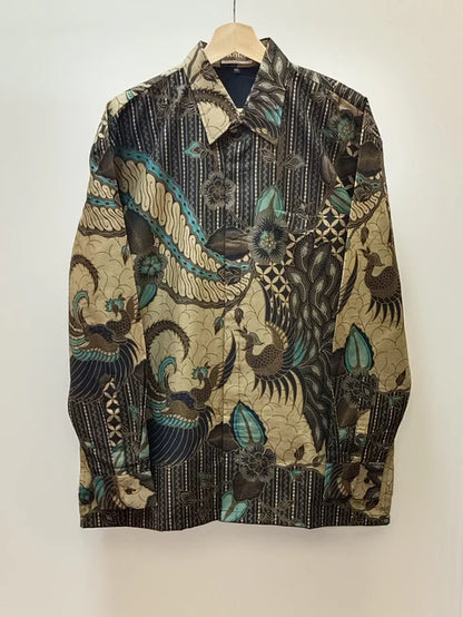 Men's Batik Shirt - Nature-Inspired | Long Sleeves