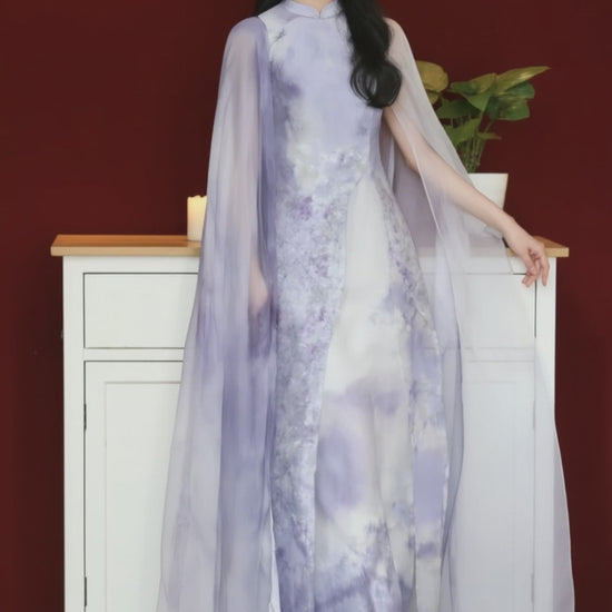 Women's Fusion Batik Dress - Lavender Princess - video