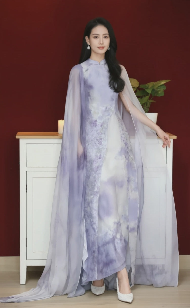 Women's Fusion Batik Dress - Lavender Princess - video