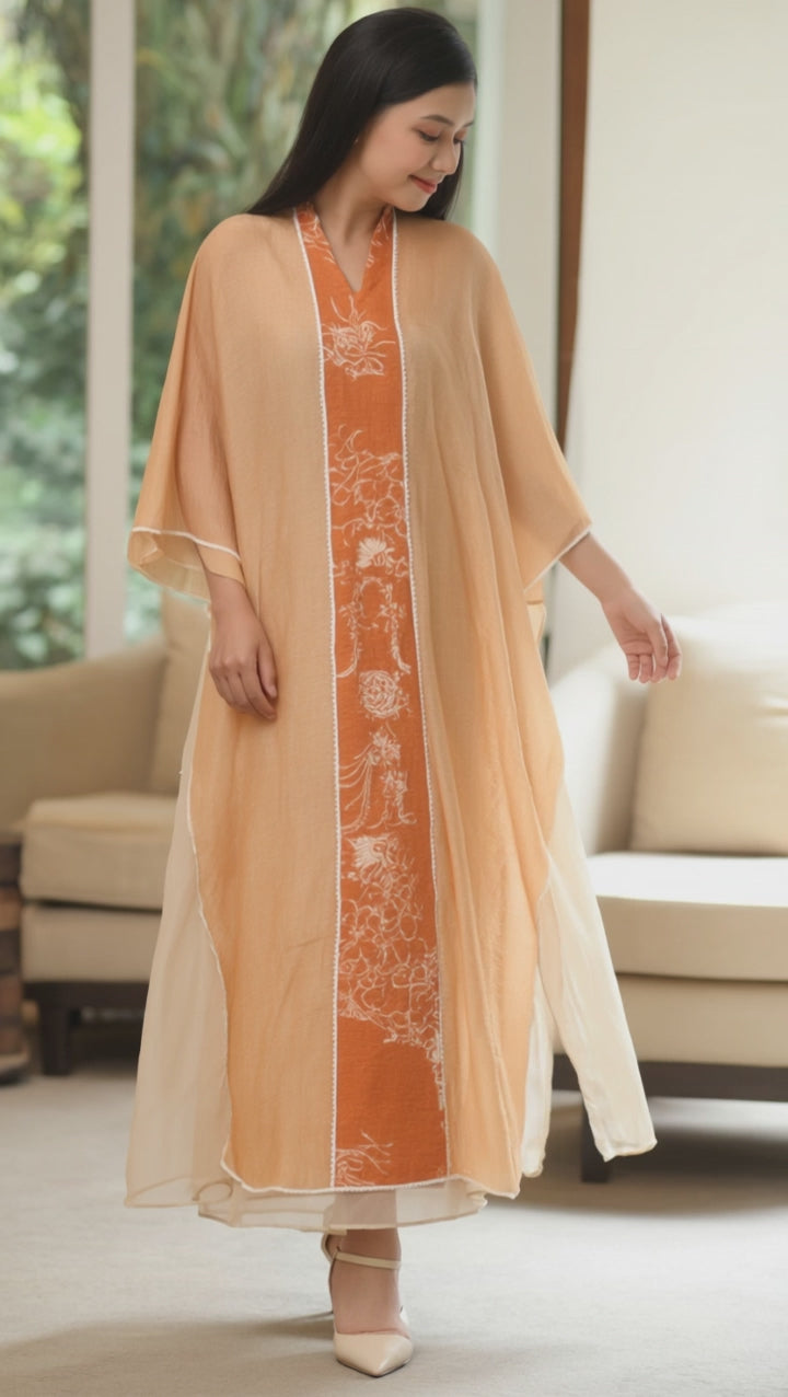 Women's Fusion Batik Dress - Sunset Mist - video
