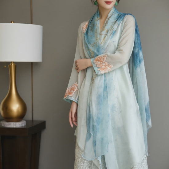 Women's Fusion Batik Kebaya Set - Lotus by the Pond - video