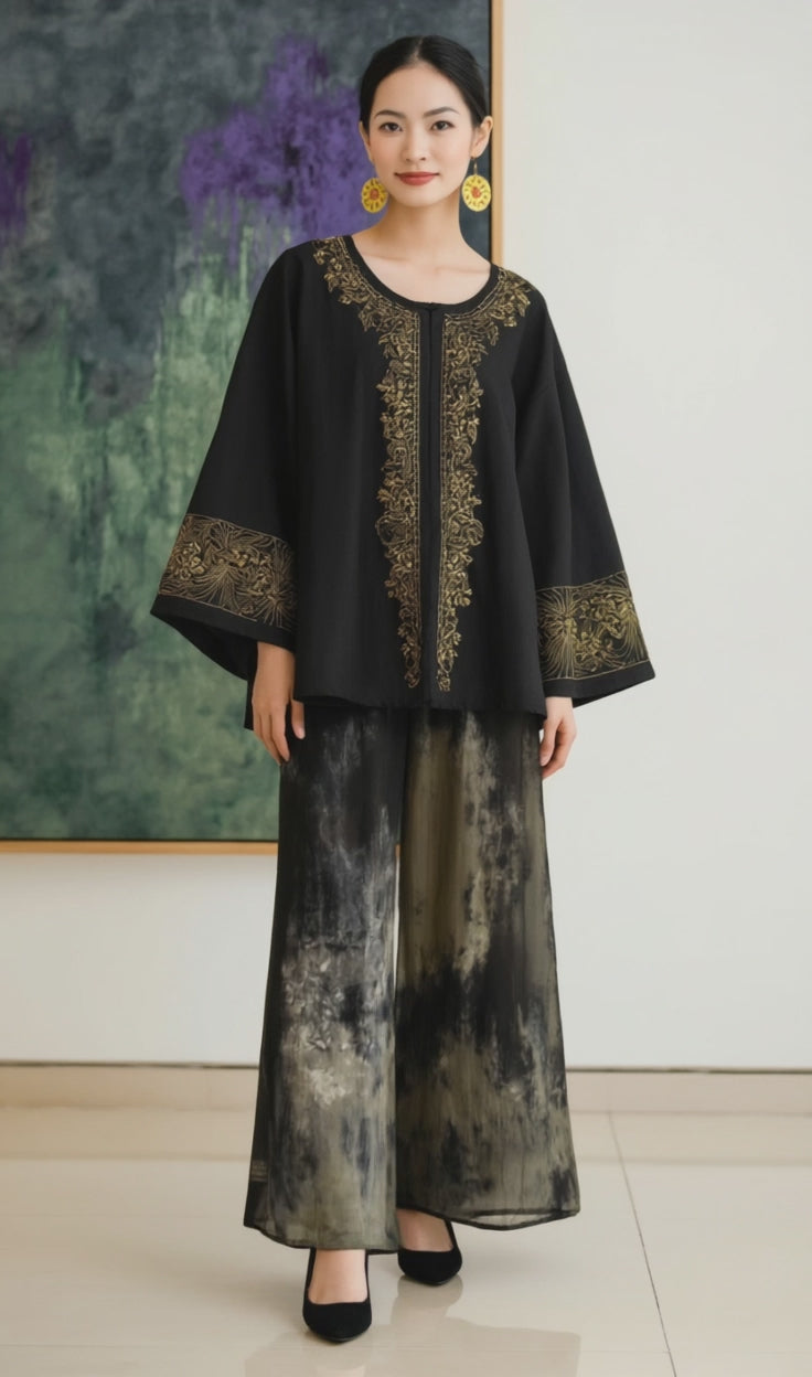 Women's Fusion Batik Kurung Set - Royalty - video