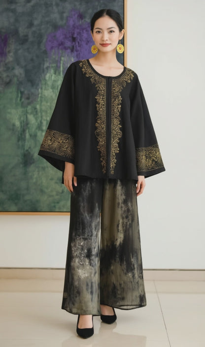 Women's Fusion Batik Kurung Set - Royalty - video