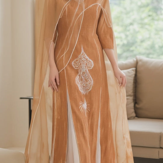 Women's Fusion Batik Dress - Ember Flower - Video