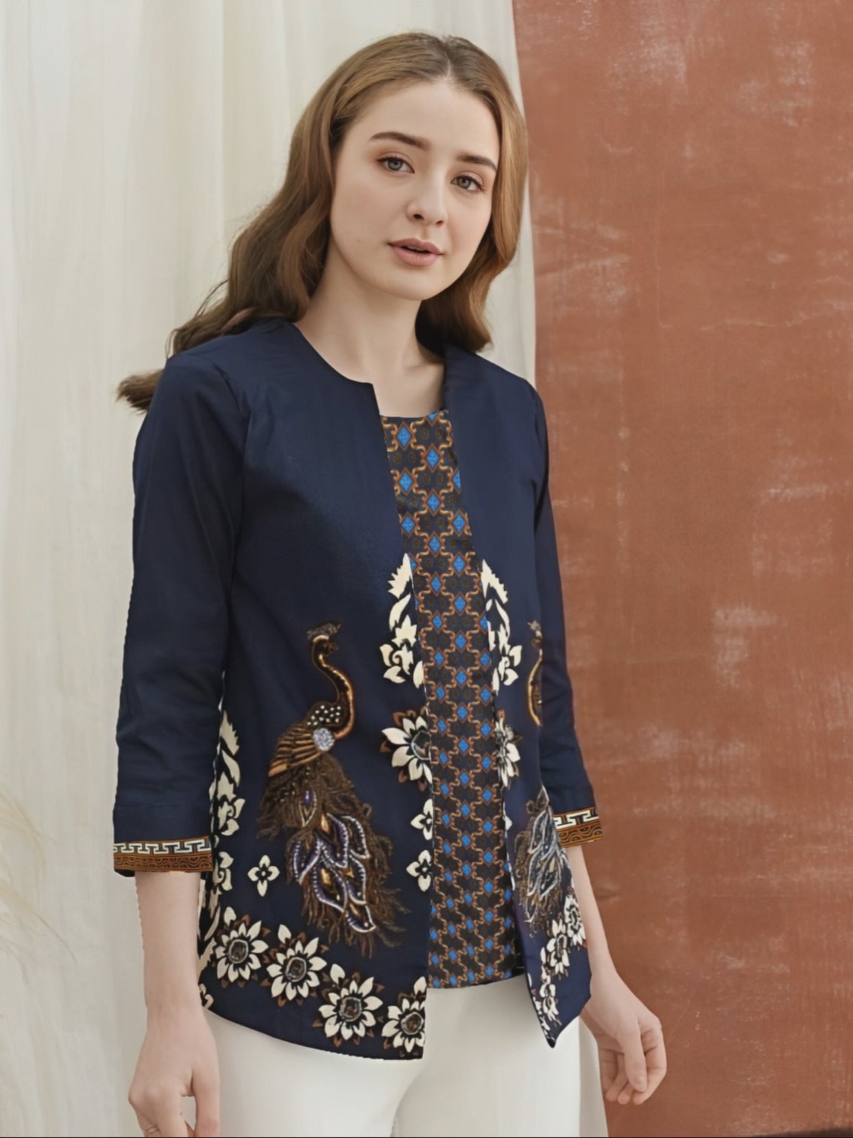 Women's Batik Jacket - Geometric Harmony