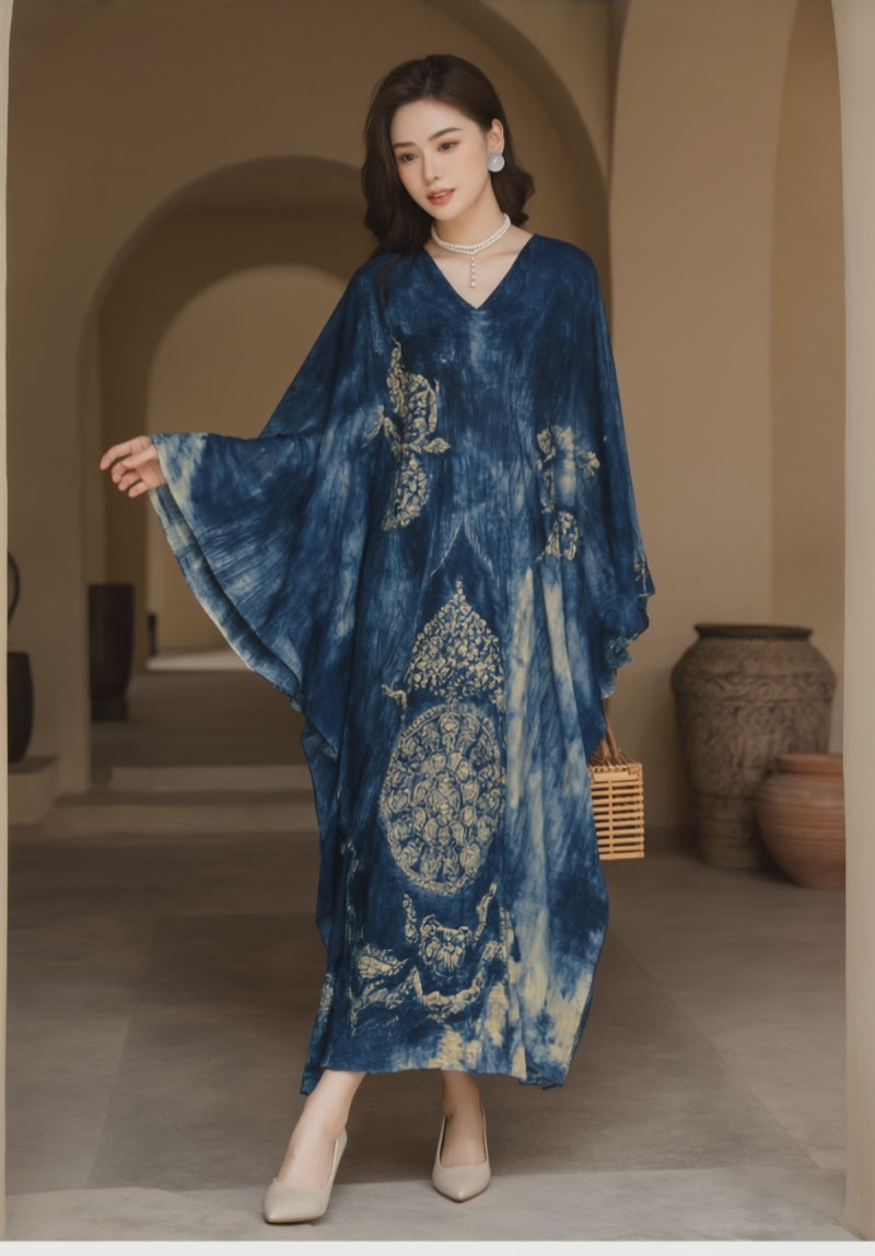 Women's Fusion Batik Dress - Sapphire of the South - video