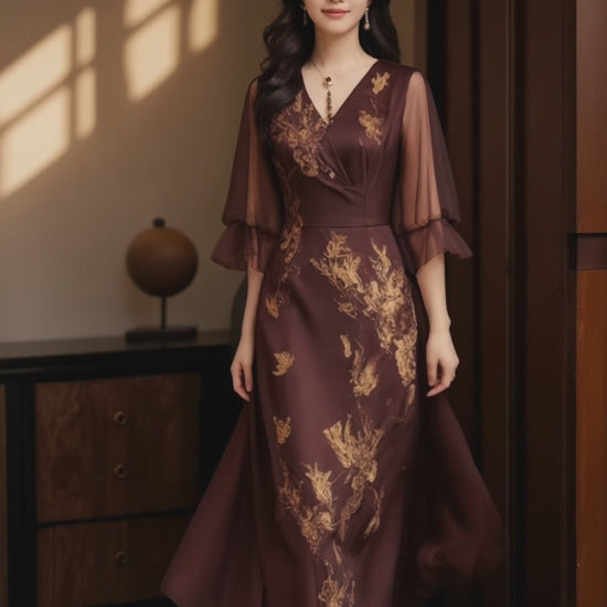 Women's Fusion Batik Dress - Fire Lily - video