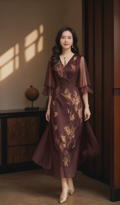 Women's Fusion Batik Dress - Fire Lily - video