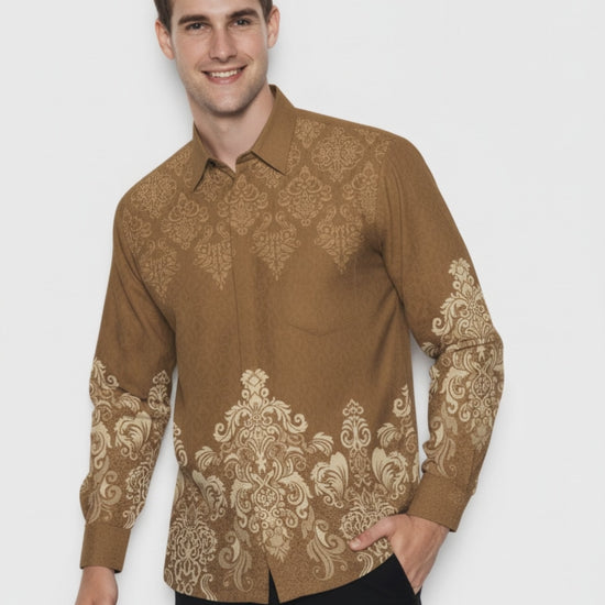 Men’s Batik Shirt – Golden Regal | Long Sleeves video