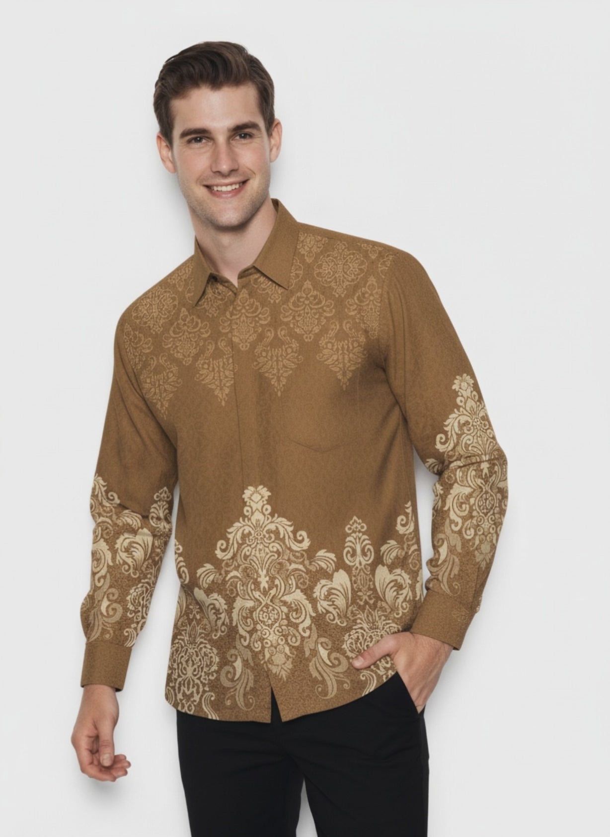 Men’s Batik Shirt – Golden Regal | Long Sleeves video