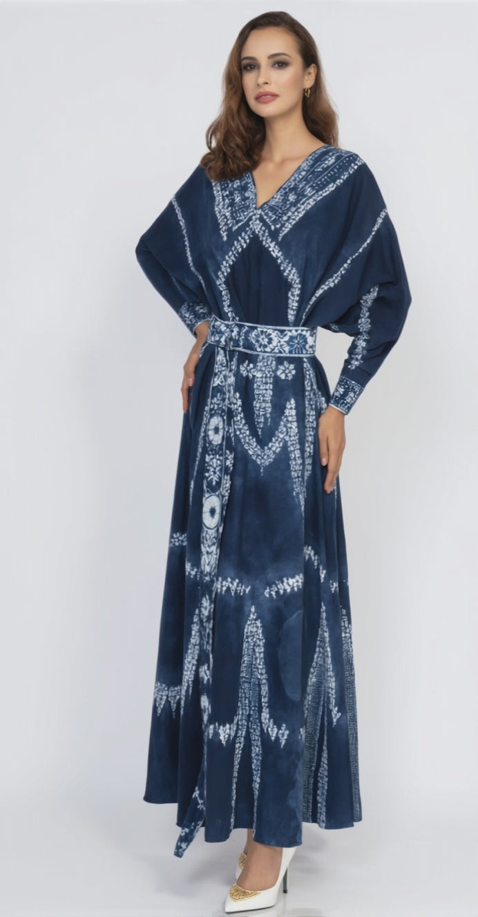 Women's Fusion Batik Dress - Blue Serif - video