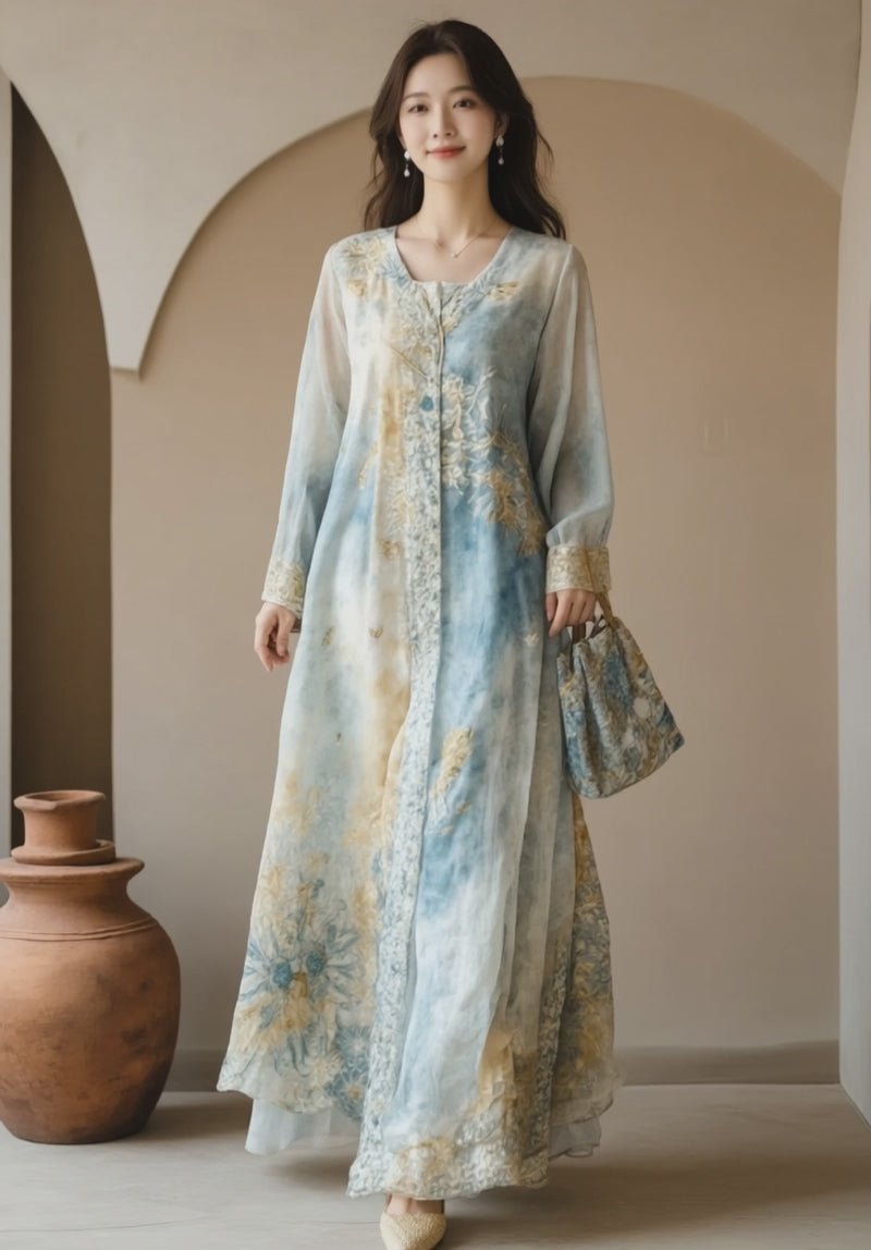 Women's Fusion Batik Dress - Cloudlight - video