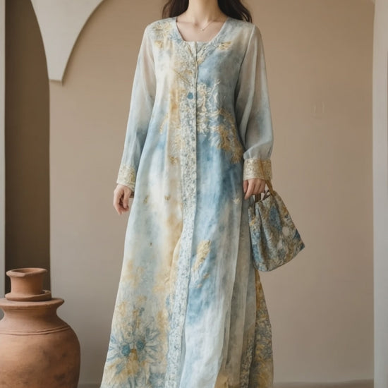 Women's Fusion Batik Dress - Cloudlight - video