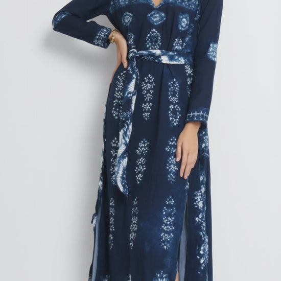 Women's Fusion Batik Dress - Indigo Roma - video