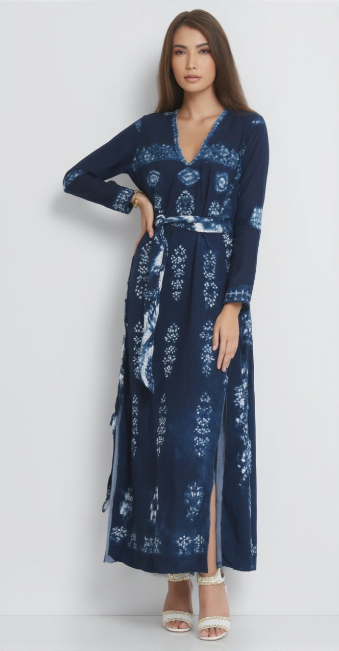 Women's Fusion Batik Dress - Indigo Roma - video